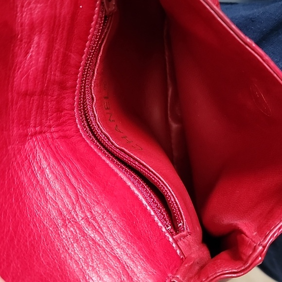 Chanel CC Turn Lock Matellase Belt Bag Lipstick Red + Entrupy COA - Picture 12 of 16